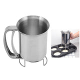 Pancake Batter Dispenser Handheld Stainless Steel Pancake Pourer for Baking Cupcakes Muffins