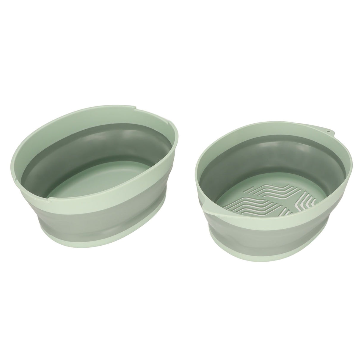 Double Layer Drain Basket Separate Design Foldable Portable Fruit Vegetable Storage Basket for Kitchen Outdoor Travel Green Small