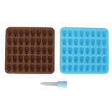 Skull Silicone Mold Ice Cube Tray Mold for Halloween Decor Dessert Chocolate 2Pcs Brown Blue