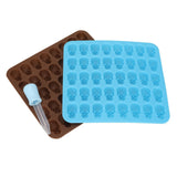 Skull Silicone Mold Ice Cube Tray Mold for Halloween Decor Dessert Chocolate 2Pcs Brown Blue
