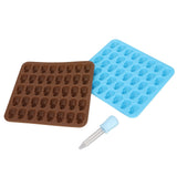 Skull Silicone Mold Ice Cube Tray Mold for Halloween Decor Dessert Chocolate 2Pcs Brown Blue