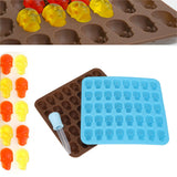 Skull Silicone Mold Ice Cube Tray Mold for Halloween Decor Dessert Chocolate 2Pcs Brown Blue - Extra Image