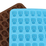 Skull Silicone Mold Ice Cube Tray Mold for Halloween Decor Dessert Chocolate 2Pcs Brown Blue