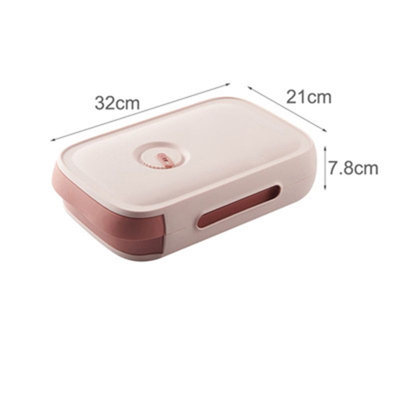 Drawer Egg Carton Large Capacity Egg Holder Multi Layer Chicken Egg Storage Container with Lid for Refrigerator Pink