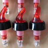 6pcs Bottle Pourers Spout Food Grade Plastic Liquid Dispenser Bottle Nozzle Barware For Wine Cocktail Red