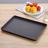 3 Pcs Serving Tray Rectangular Fast Food Tray Multipurpose For Kitchen Restaurant Hotel 30x20cm/11.81x7.87in - Top-Down View