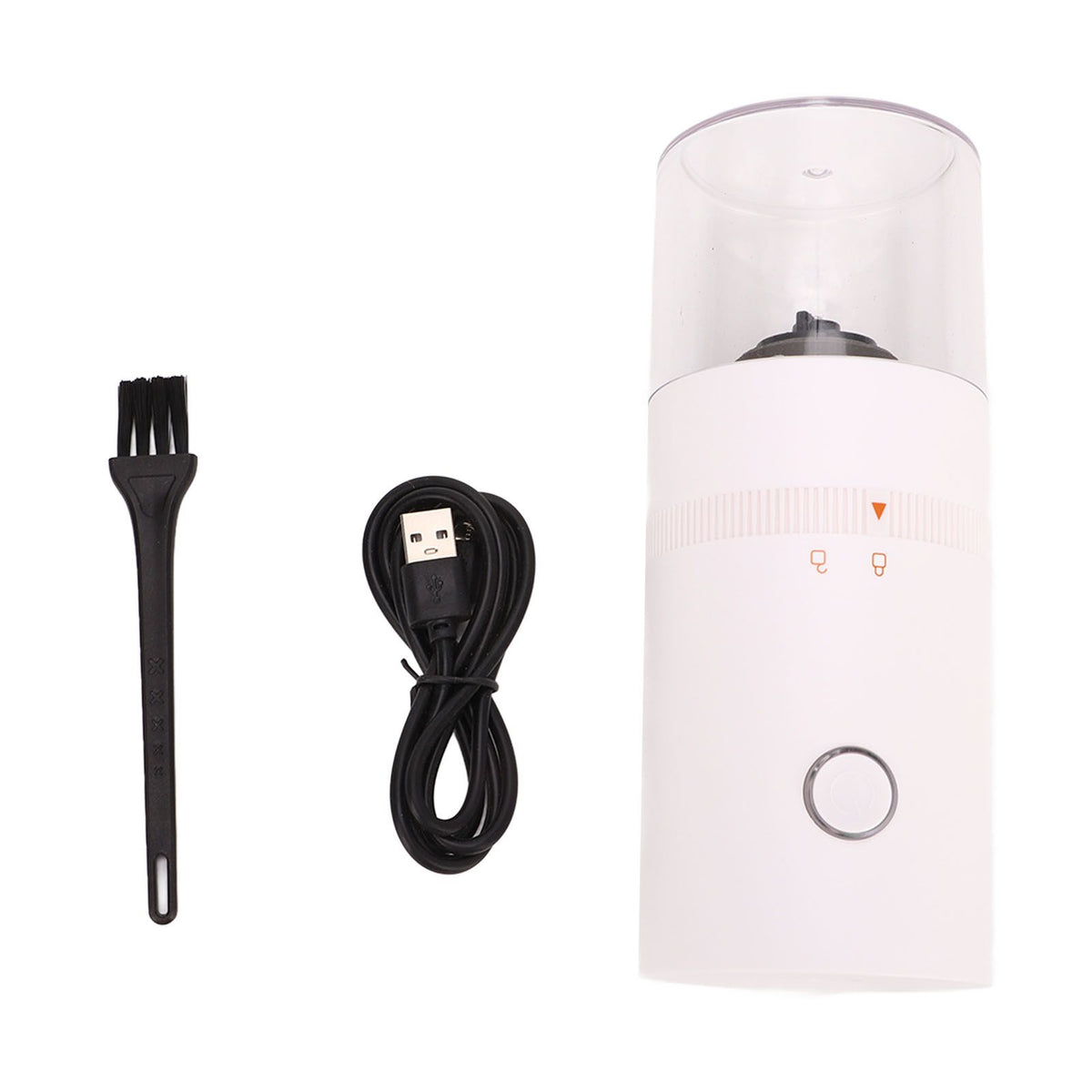 Electric Coffee Grinder USB Charge Coarse and Fine Grinding Adjustable Small Auto Coffee Beans Mill White for Home