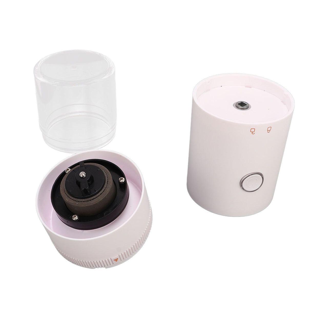 Electric Coffee Grinder USB Charge Coarse and Fine Grinding Adjustable Small Auto Coffee Beans Mill White for Home