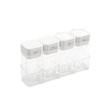 Seasoning Container Compact Portable Transparent Condiment Bottle for Kitchen Home 2 Oil Control Bottle+2 Seasoning Bottle