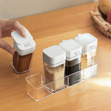 Seasoning Container Compact Portable Transparent Condiment Bottle for Kitchen Home 4 Seasoning Bottle - Side View