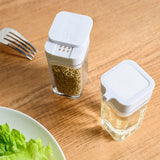 Seasoning Container Compact Portable Transparent Condiment Bottle for Kitchen Home 4 Seasoning Bottle