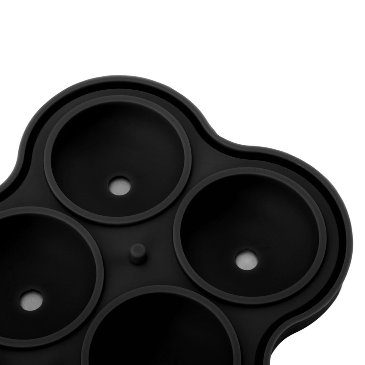 Rose Ice Cube Tray Silicone 6 Cubes No BPA Ice Making Accessory with Lid for Cocktail Whisky Black