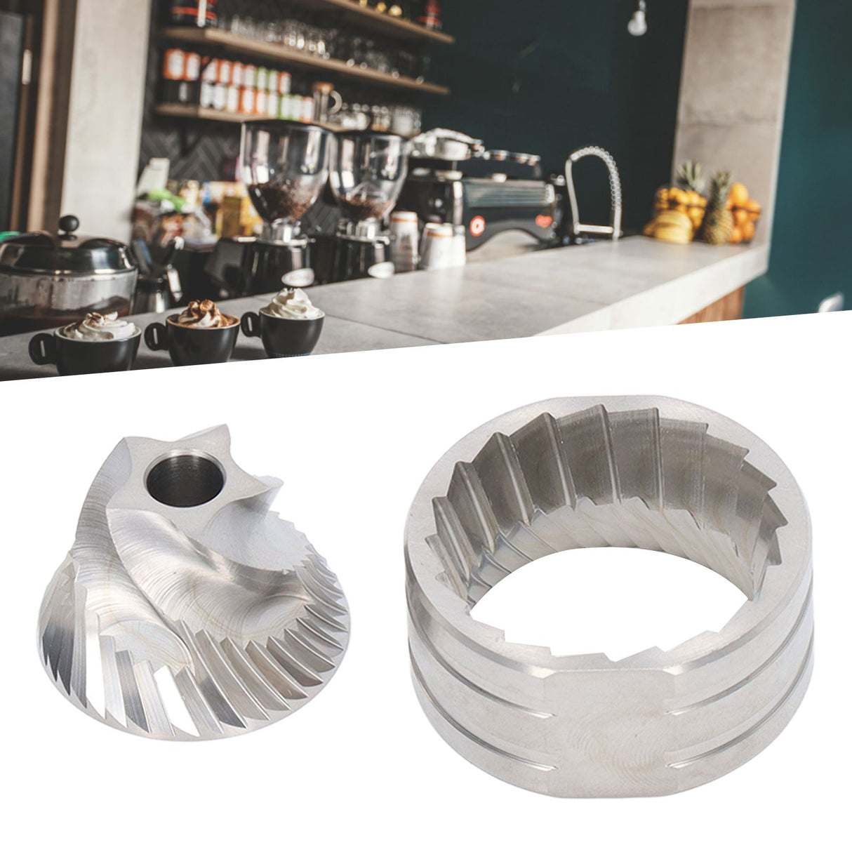 Coffee Grinder Disc Grinding Core 420 Stainless Steel Coffee Bean Grinding Disc Core Kit Five Star Cone