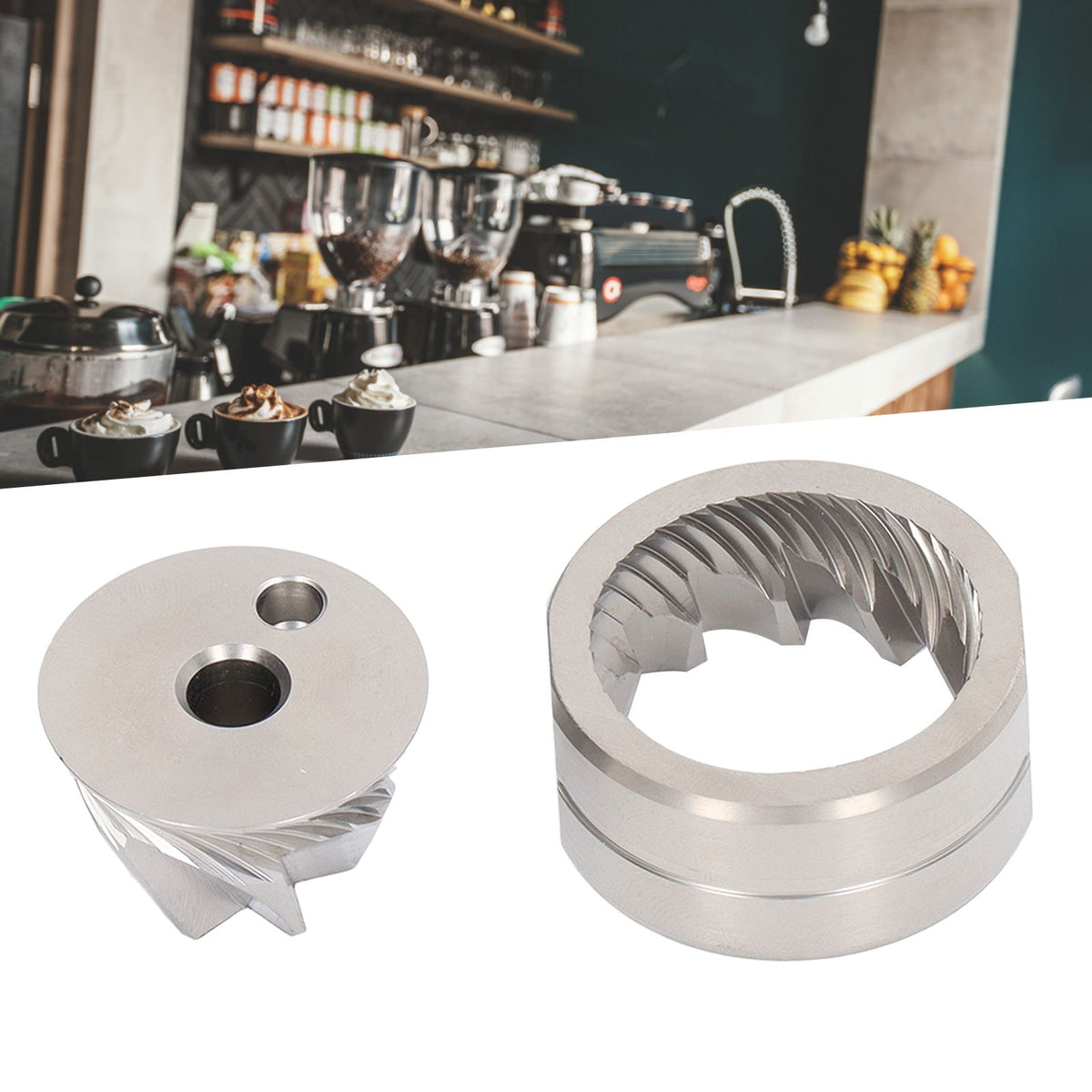 Coffee Grinder Disc Grinding Core 420 Stainless Steel Coffee Bean Grinding Disc Core Kit Six Star Cone