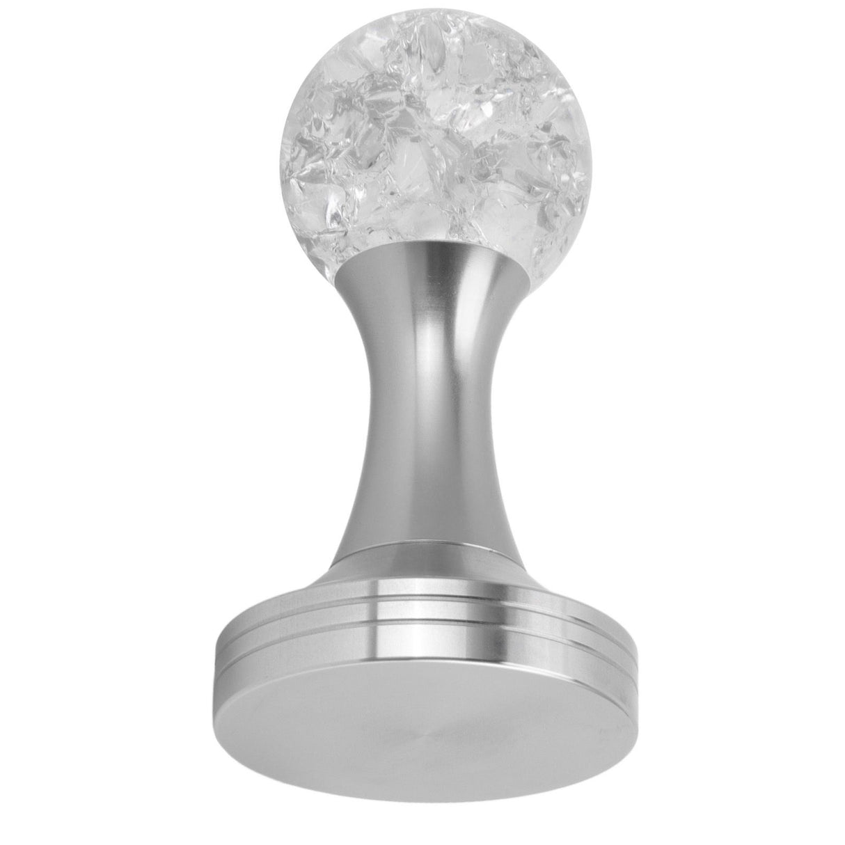 Crystal Ball Coffee Flat Tamper Stainless Steel Base Powder Hammer for Coffee Accessories Silver 51mm