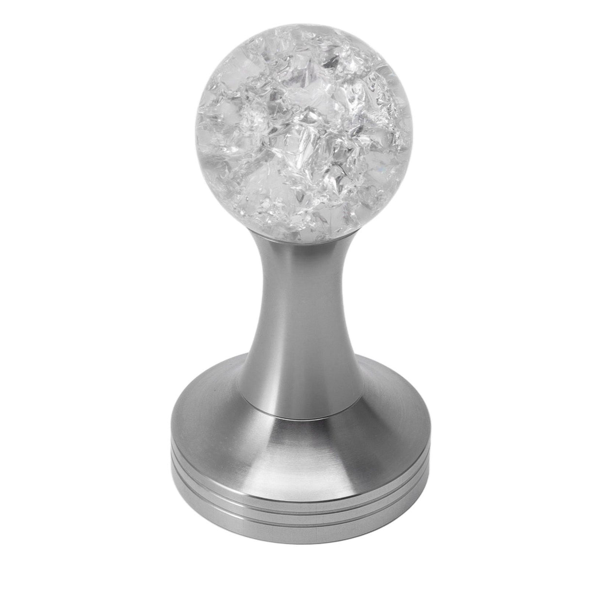 Crystal Ball Coffee Flat Tamper Stainless Steel Base Powder Hammer for Coffee Accessories Silver 51mm