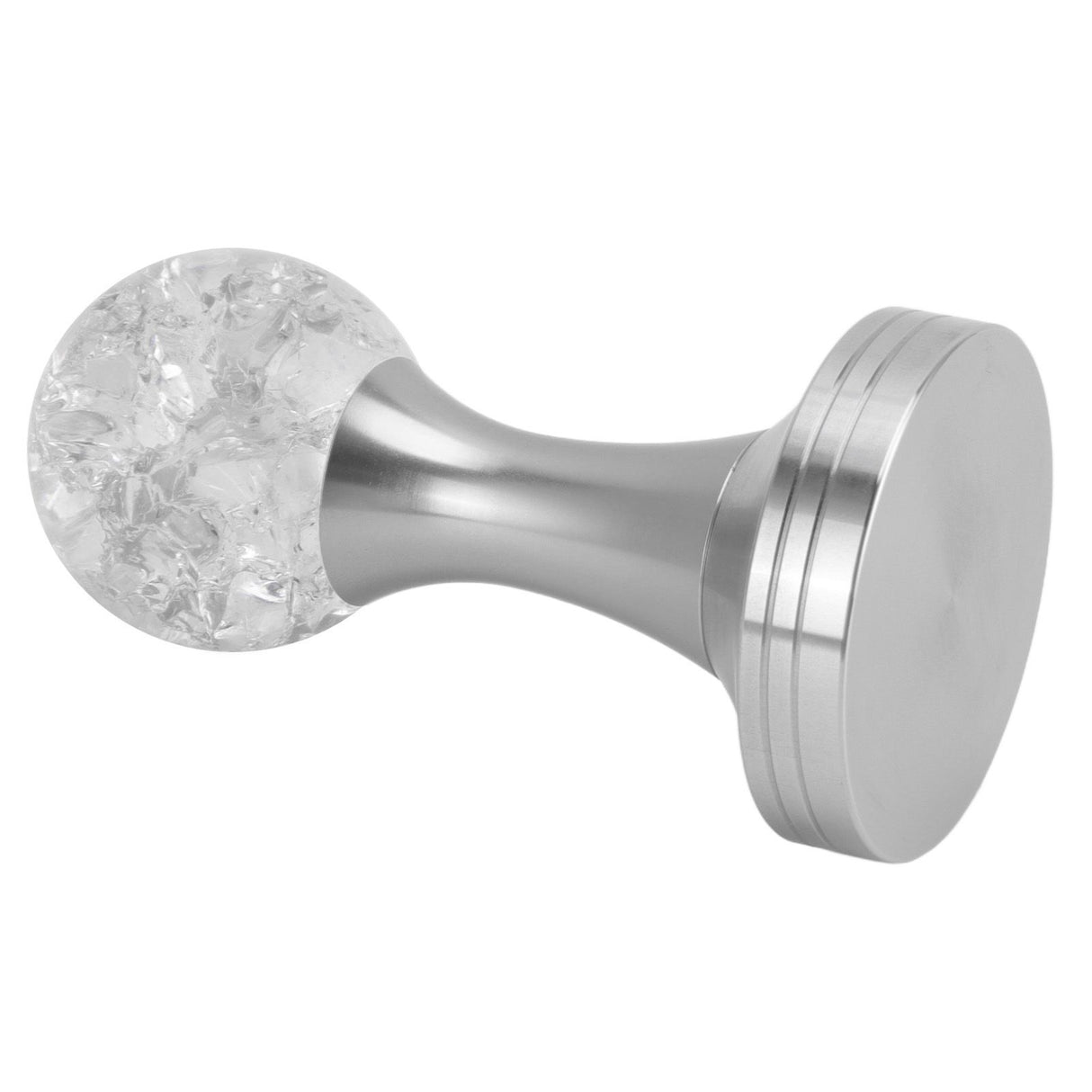Crystal Ball Coffee Flat Tamper Stainless Steel Base Powder Hammer for Coffee Accessories Silver 51mm
