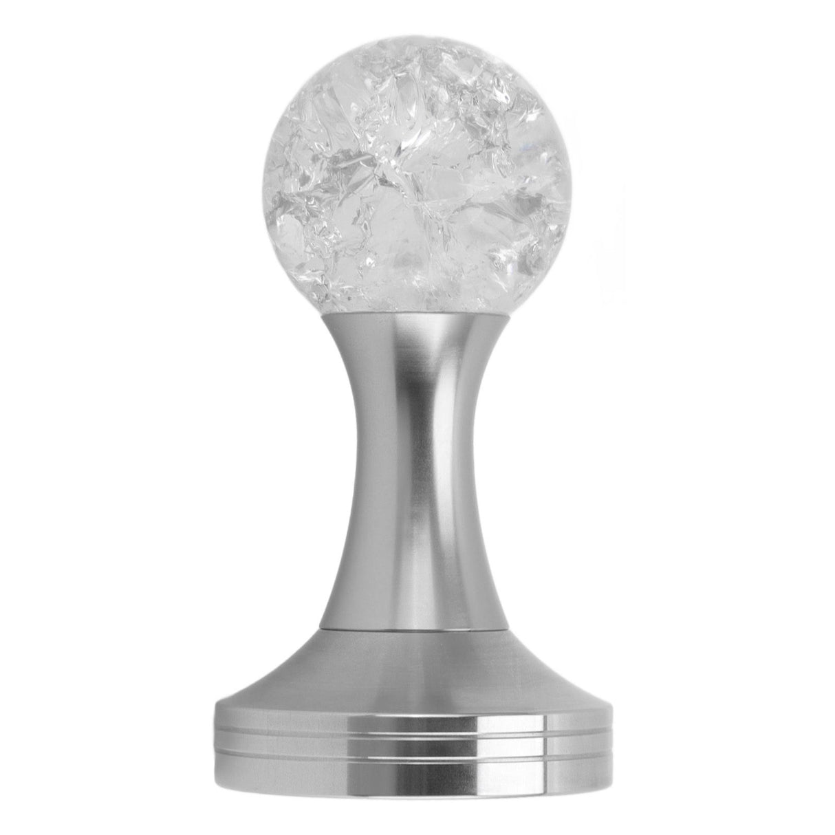 Crystal Ball Coffee Flat Tamper Stainless Steel Base Powder Hammer for Coffee Accessories Silver 53mm