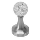 Crystal Ball Coffee Flat Tamper Stainless Steel Base Powder Hammer for Coffee Accessories Silver 53mm