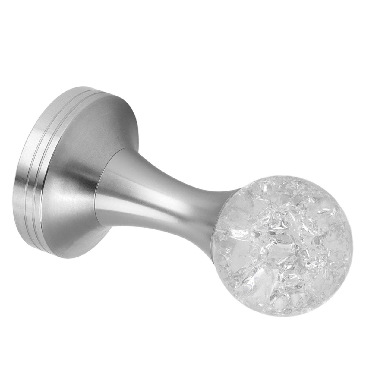 Crystal Ball Coffee Flat Tamper Stainless Steel Base Powder Hammer for Coffee Accessories Silver 53mm