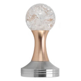 Crystal Ball Coffee Flat Tamper Stainless Steel Base Powder Hammer for Coffee Accessories Gold 51mm - Side View