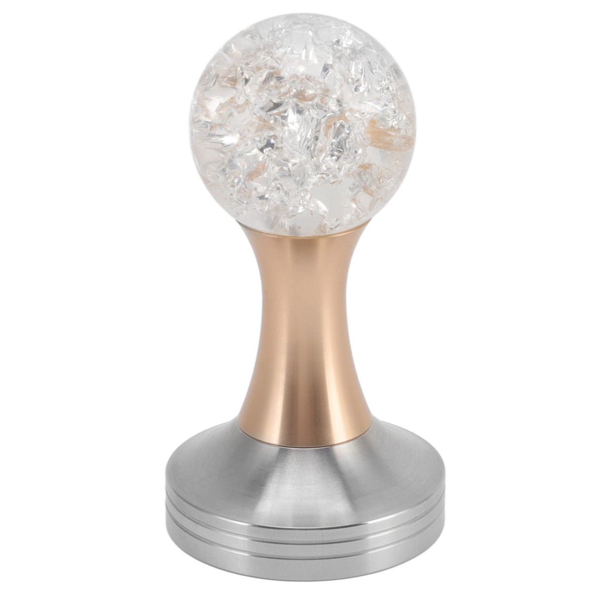 Crystal Ball Coffee Flat Tamper Stainless Steel Base Powder Hammer for Coffee Accessories Gold 53mm