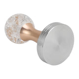 Crystal Ball Coffee Flat Tamper Stainless Steel Base Powder Hammer for Coffee Accessories Gold 53mm