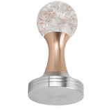 Crystal Ball Coffee Flat Tamper Stainless Steel Base Powder Hammer for Coffee Accessories Gold 58mm