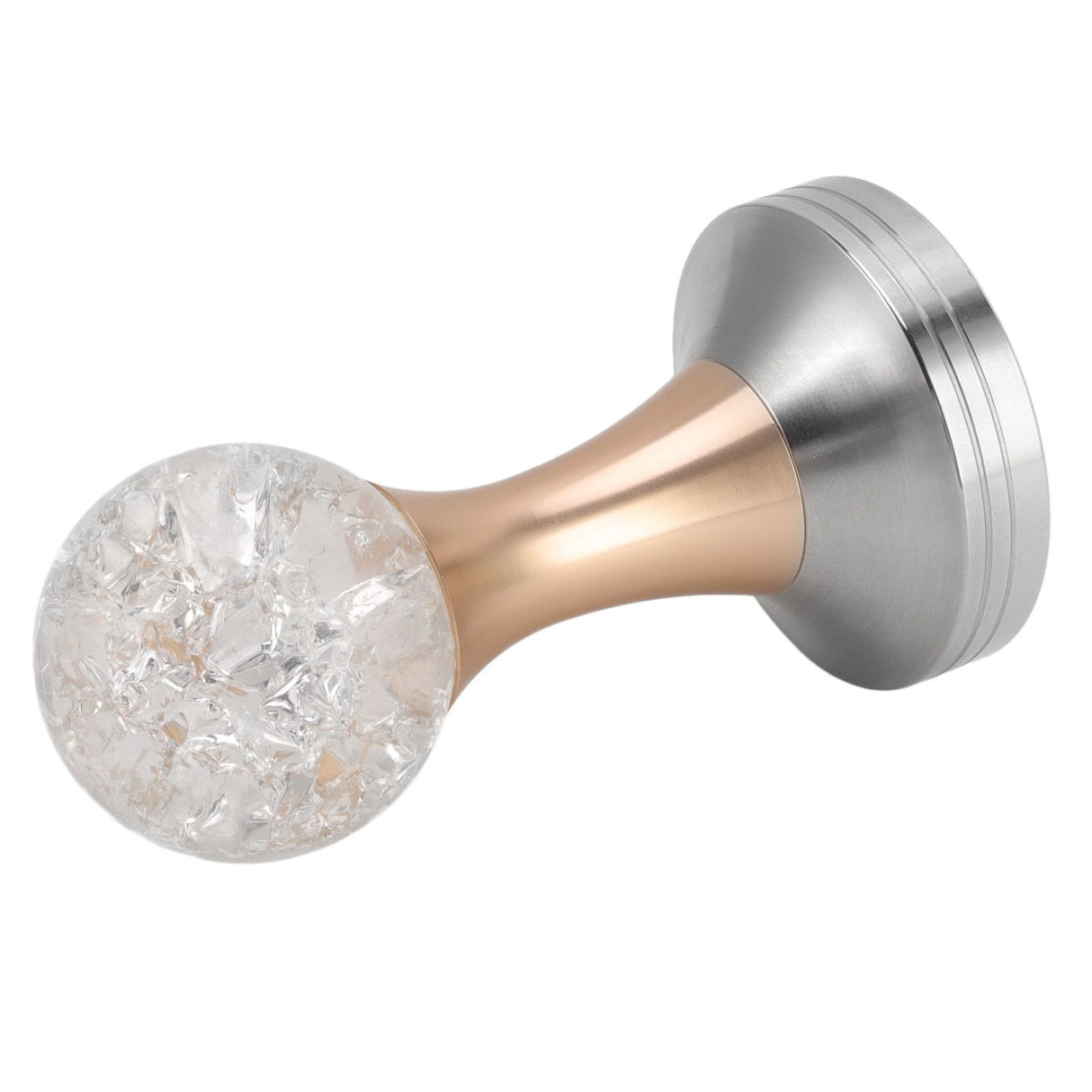 Crystal Ball Coffee Flat Tamper Stainless Steel Base Powder Hammer for Coffee Accessories Gold 58mm