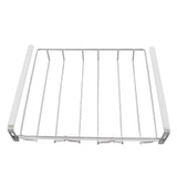 Wine Glass Holder Stainless Steel Punch Free Wine Glass Rack Under Cabinet for Home Goblet Storage - Front View
