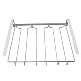 Wine Glass Holder Stainless Steel Punch Free Wine Glass Rack Under Cabinet for Home Goblet Storage