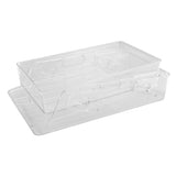 Automatic Rolling Beverage Soda Can Storage Organizer Double Layers Plastic Refrigerator Can Holder Dispenser Bin - Front View