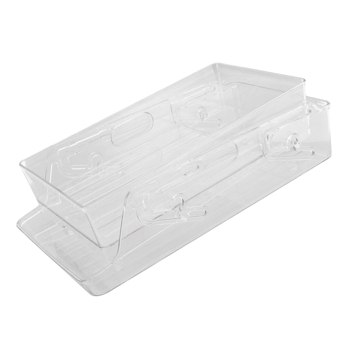 Automatic Rolling Beverage Soda Can Storage Organizer Double Layers Plastic Refrigerator Can Holder Dispenser Bin
