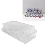 Automatic Rolling Beverage Soda Can Storage Organizer Double Layers Plastic Refrigerator Can Holder Dispenser Bin - Extra Image