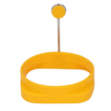 5 PCS Handle Egg Frying Rings Silicone Double Sided Egg Rings Quadrate Round Dual Use Omelet Mold