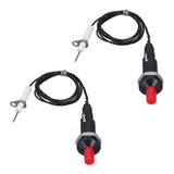 2 Pcs Piezo Igniter 1 Out 2 Push Button with Ignition Needle Wire 1 Meter Piezoelectric Ignition for Fireplace Oven Heater Kitchen