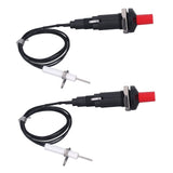 2 Pcs Piezo Igniter 1 Out 2 Push Button with Ignition Needle Wire 1 Meter Piezoelectric Ignition for Fireplace Oven Heater Kitchen