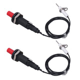 2 Pcs Piezo Igniter 1 Out 2 Push Button with Ignition Needle Wire 1 Meter Piezoelectric Ignition for Fireplace Oven Heater Kitchen - Extra Image