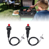 2 Pcs Piezo Igniter 1 Out 2 Push Button with Ignition Needle Wire 1 Meter Piezoelectric Ignition for Fireplace Oven Heater Kitchen