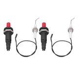 2 Sets Grill Stove Igniter Set Plastic Push Type Universal Threaded Grill Stove Spark Ignition for Kitchen Accessories - Front View