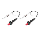 2 Sets Grill Stove Igniter Set Plastic Push Type Universal Threaded Grill Stove Spark Ignition for Kitchen Accessories - 45-Degree Angle