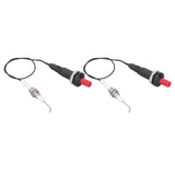 2 Sets Grill Stove Igniter Set Plastic Push Type Universal Threaded Grill Stove Spark Ignition for Kitchen Accessories - Close-Up Angle