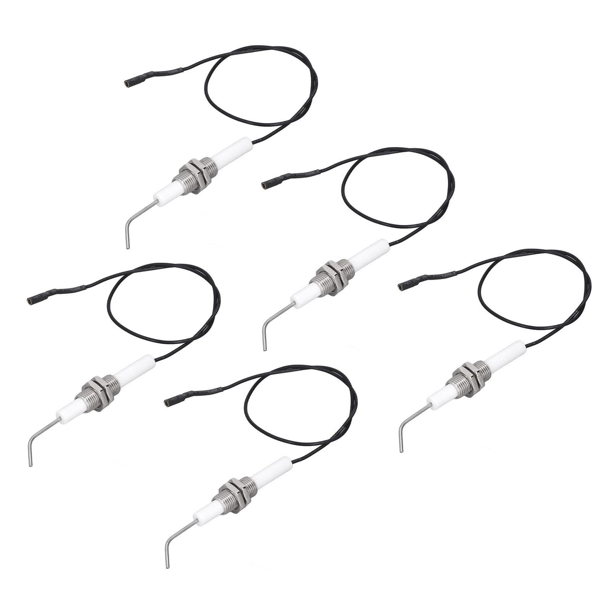 5pcs Spark Ignition Electrode Ceramic M10 Furnace Ignition Threaded Electrode for Push Button Piezo Igniter