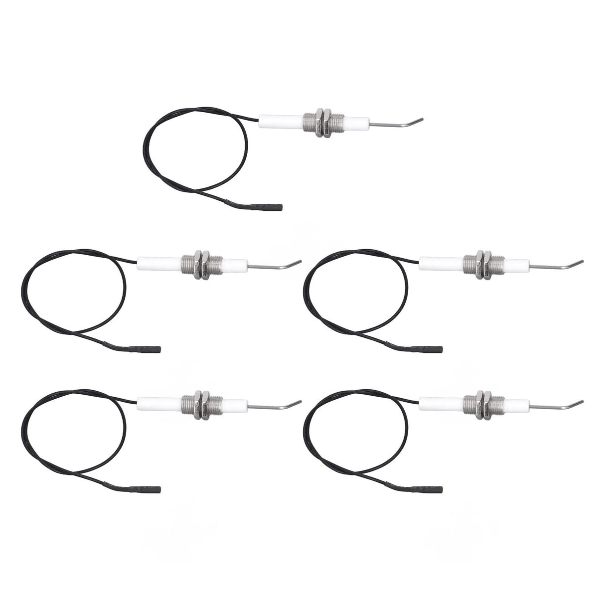 5pcs Spark Ignition Electrode Ceramic M10 Furnace Ignition Threaded Electrode for Push Button Piezo Igniter
