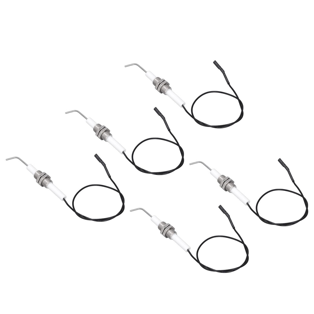 5pcs Spark Ignition Electrode Ceramic M10 Furnace Ignition Threaded Electrode for Push Button Piezo Igniter
