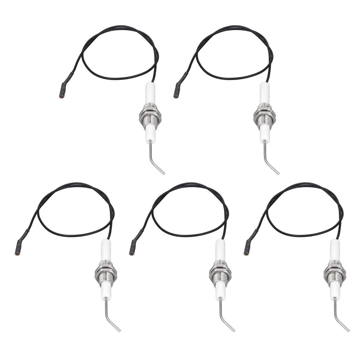 5pcs Spark Ignition Electrode Ceramic M10 Furnace Ignition Threaded Electrode for Push Button Piezo Igniter