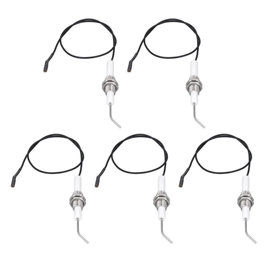 5pcs Spark Ignition Electrode Ceramic M10 Furnace Ignition Threaded Electrode for Push Button Piezo Igniter