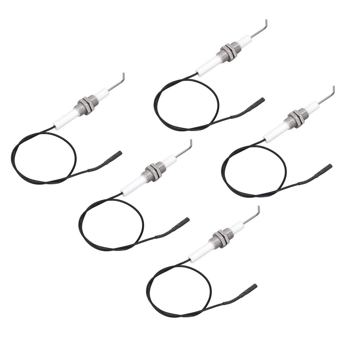 5pcs Spark Ignition Electrode Ceramic M10 Furnace Ignition Threaded Electrode for Push Button Piezo Igniter