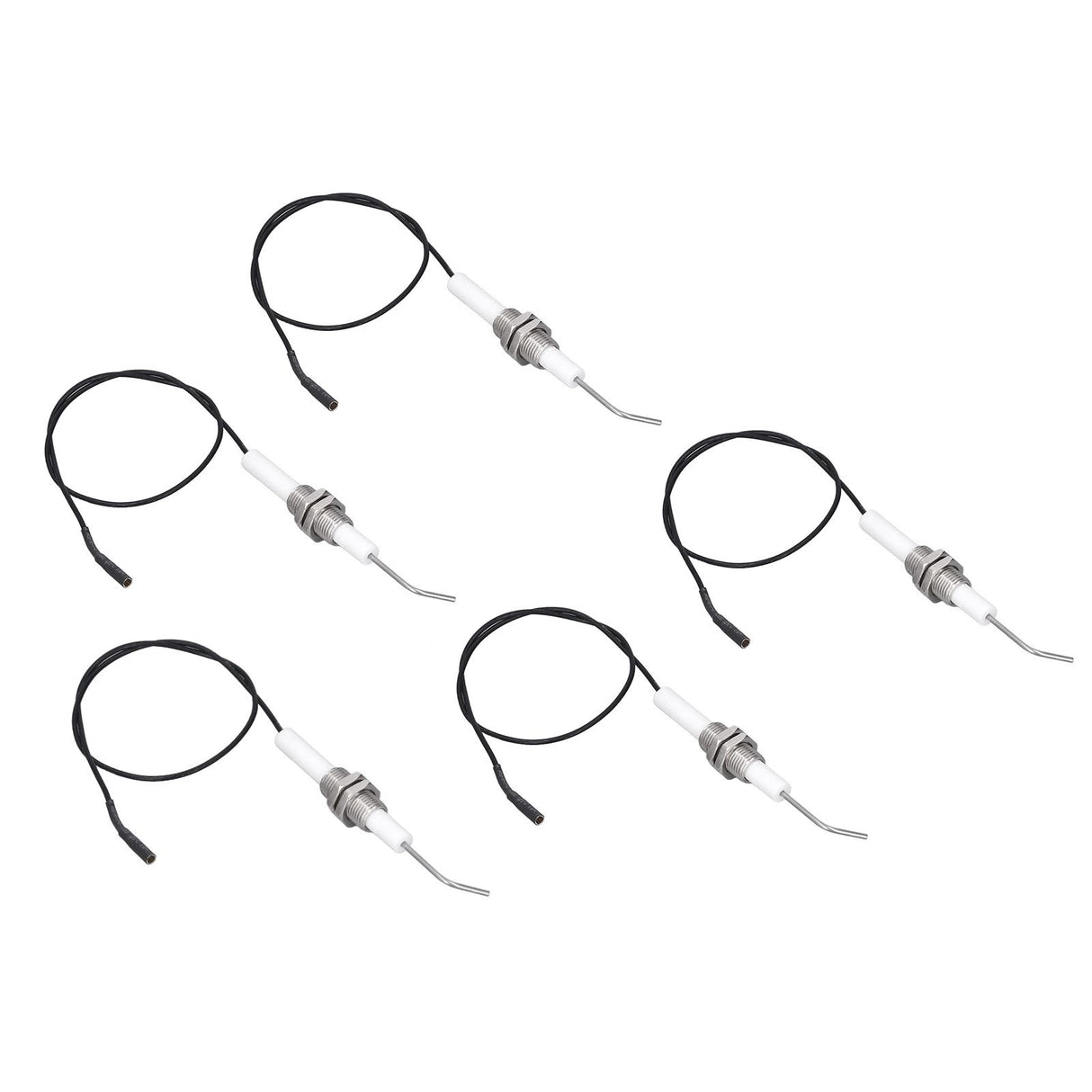5pcs Spark Ignition Electrode Ceramic M10 Furnace Ignition Threaded Electrode for Push Button Piezo Igniter