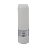 Electric Pepper Grinder Adjustable Coarseness Portable Pepper Mill for Pepper Salt Cayenne Cloves Vanilla White - Side View